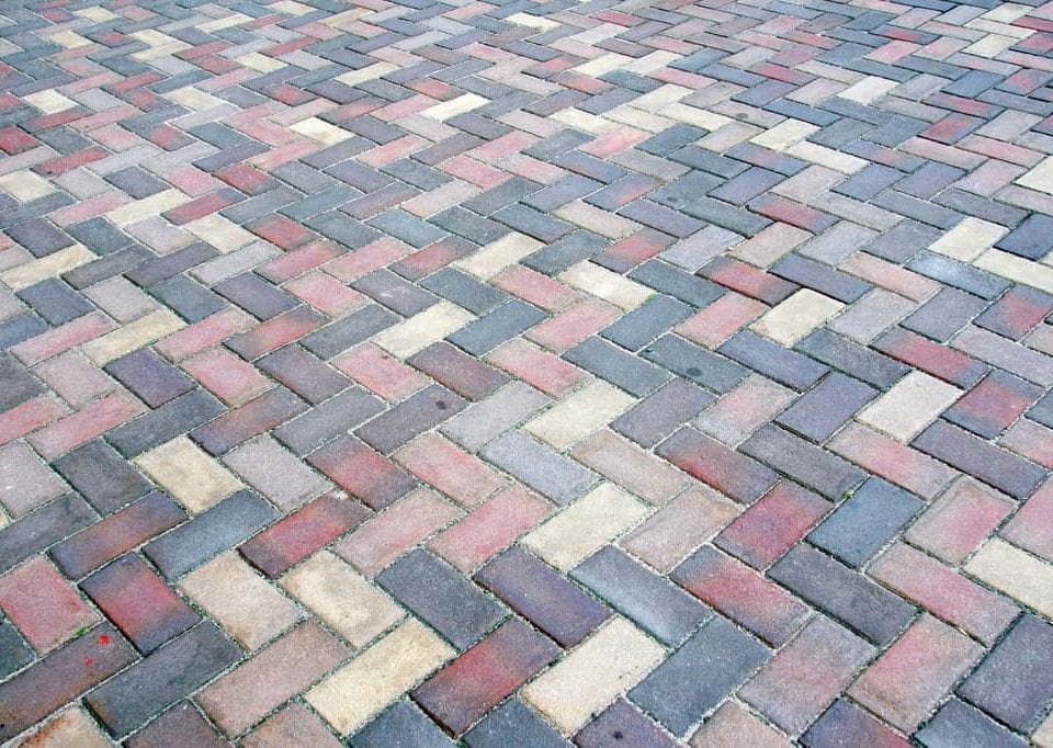 red brick pattern floor